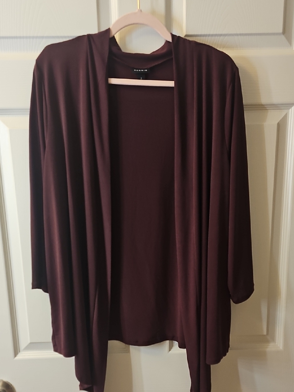 torrid Open-Front Draped Shirt/Caedigan (Plum), 2